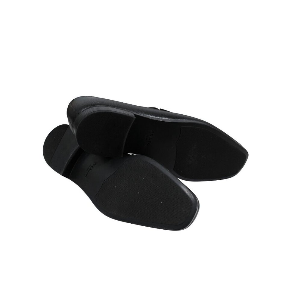 Prada Mens Penny Loafers US 8.5 UK 7.5 Black Saffiano Leather Slip On Moccasins - Picture 9 of 10
